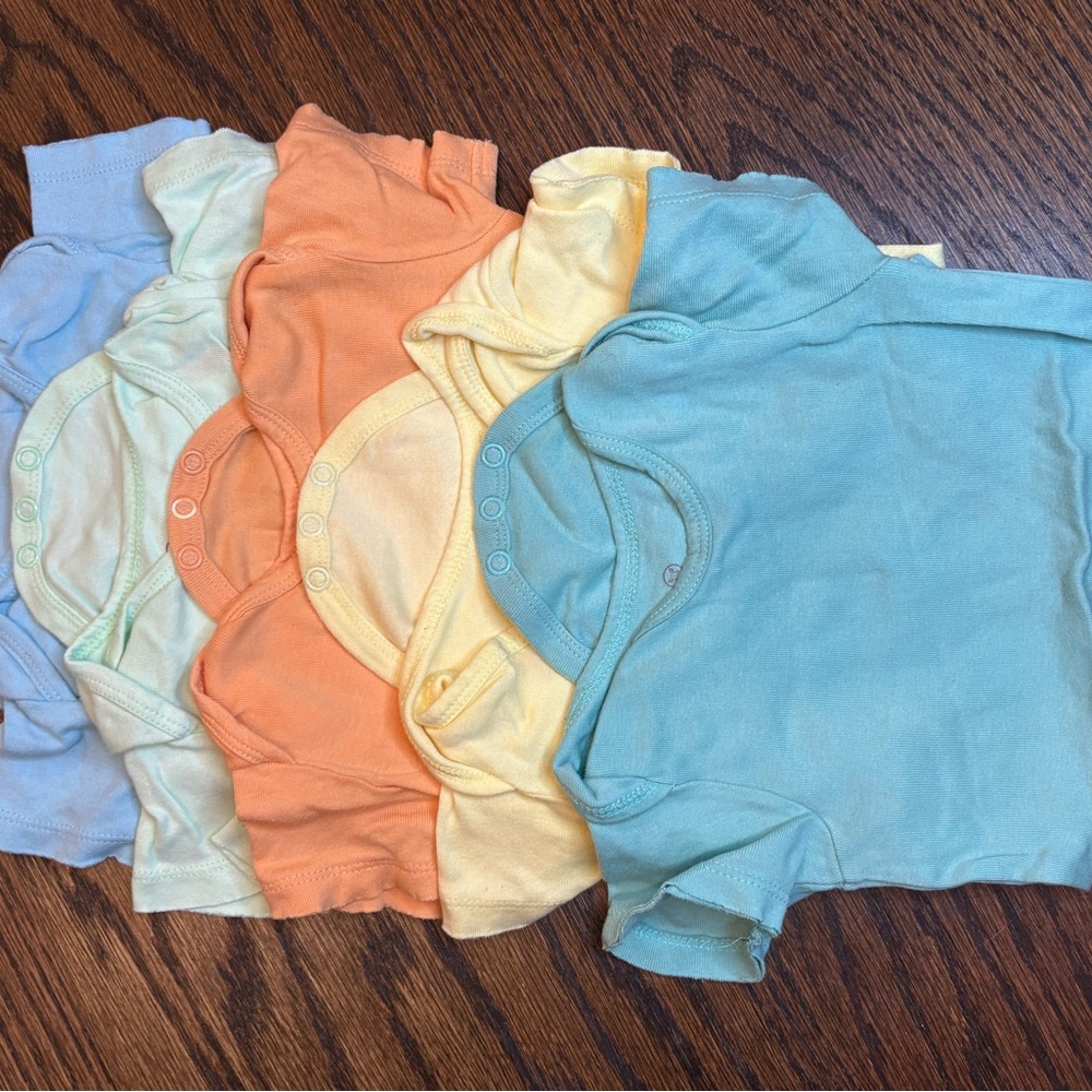 The Honest Company Kids Bodysuits - Blue, Orange, Yellow